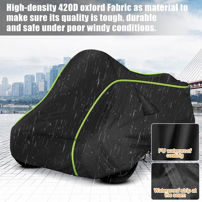 BIGACOVER for Can-Am Spyder RT Full Cover 2010-2019, 420D Heavy Duty Waterproof Cover for Outdoor Storage Fits for Can Am Spyder RT Limited Accessories 2010-2019 - Image 5